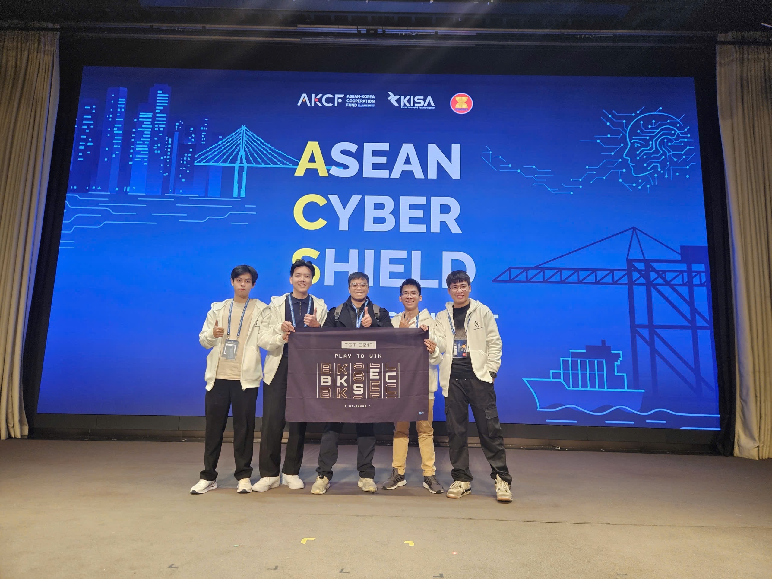 Top 5 (Student Division) at ASEAN Cyber Shield 2025, Busan, Korea.